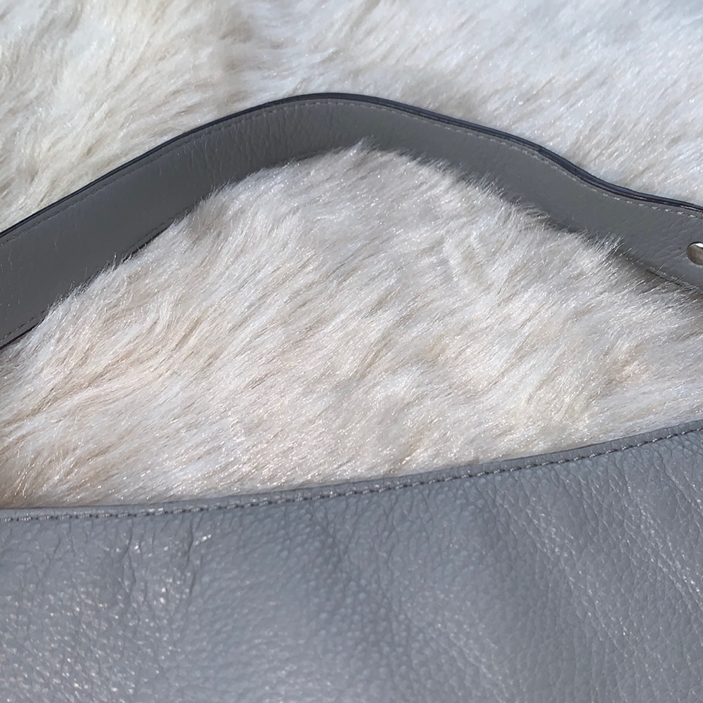 Michael Kors Gray Pebbled Leather Shoulder Bag - Picture 14 of 14